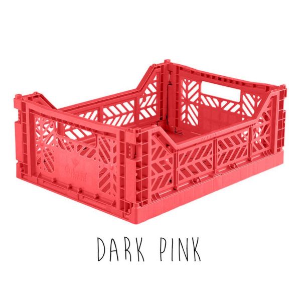 Storage . Folding Crate - Midi / Buy 5 Get 1 Free - Dark Pink
